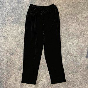 Black velour pants by David Dart, size Large